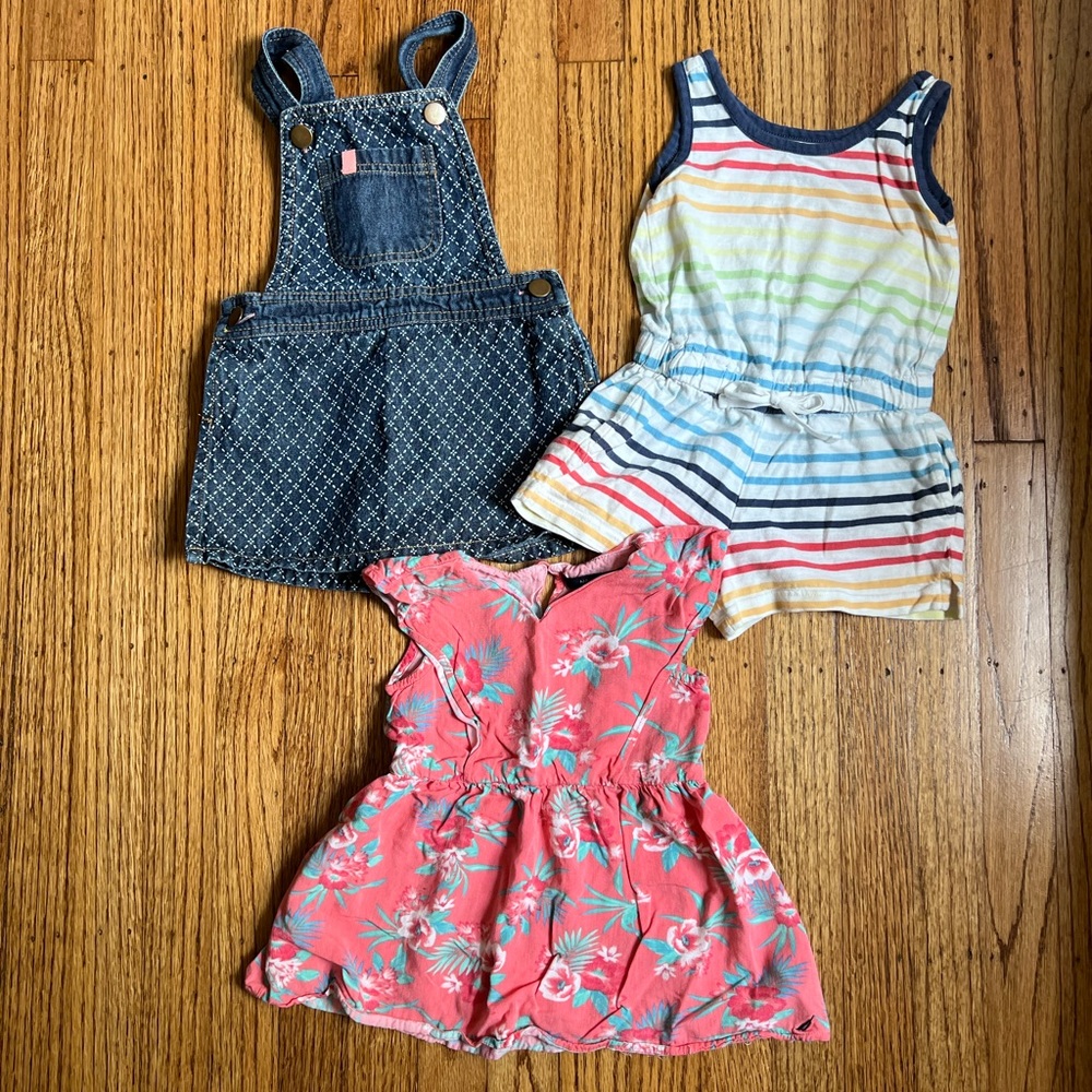 Toddler Girl Romper / Dress Bundle, Size 2T